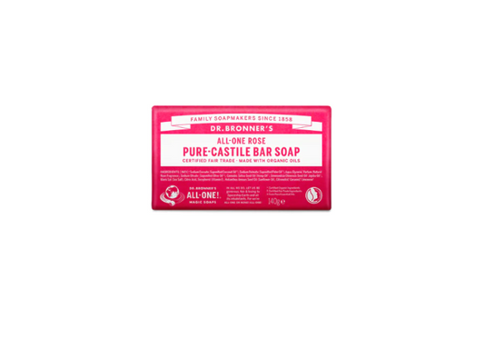 Dr. Bronner's Pure-Castile Bar Soap - Rose - 140g