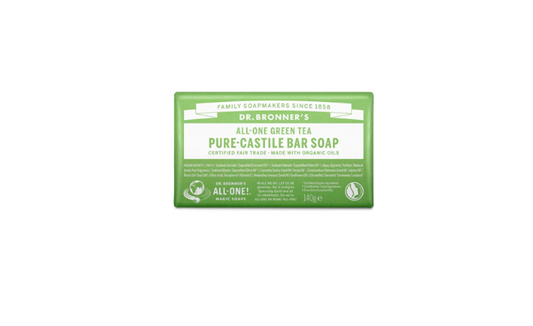Dr. Bronner's Pure-Castile Bar Soap - Green Tea - 140g