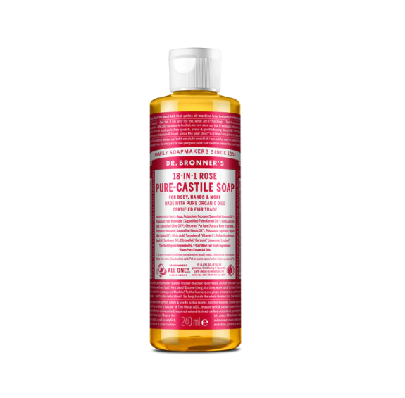 Dr. Bronner's Pure-Castile Liquid Soap - Rose