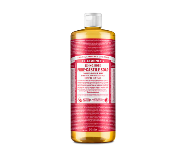 Dr. Bronner's Pure-Castile Liquid Soap - Rose
